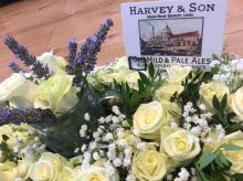 Personalised arrangement  for the top of the coffin.